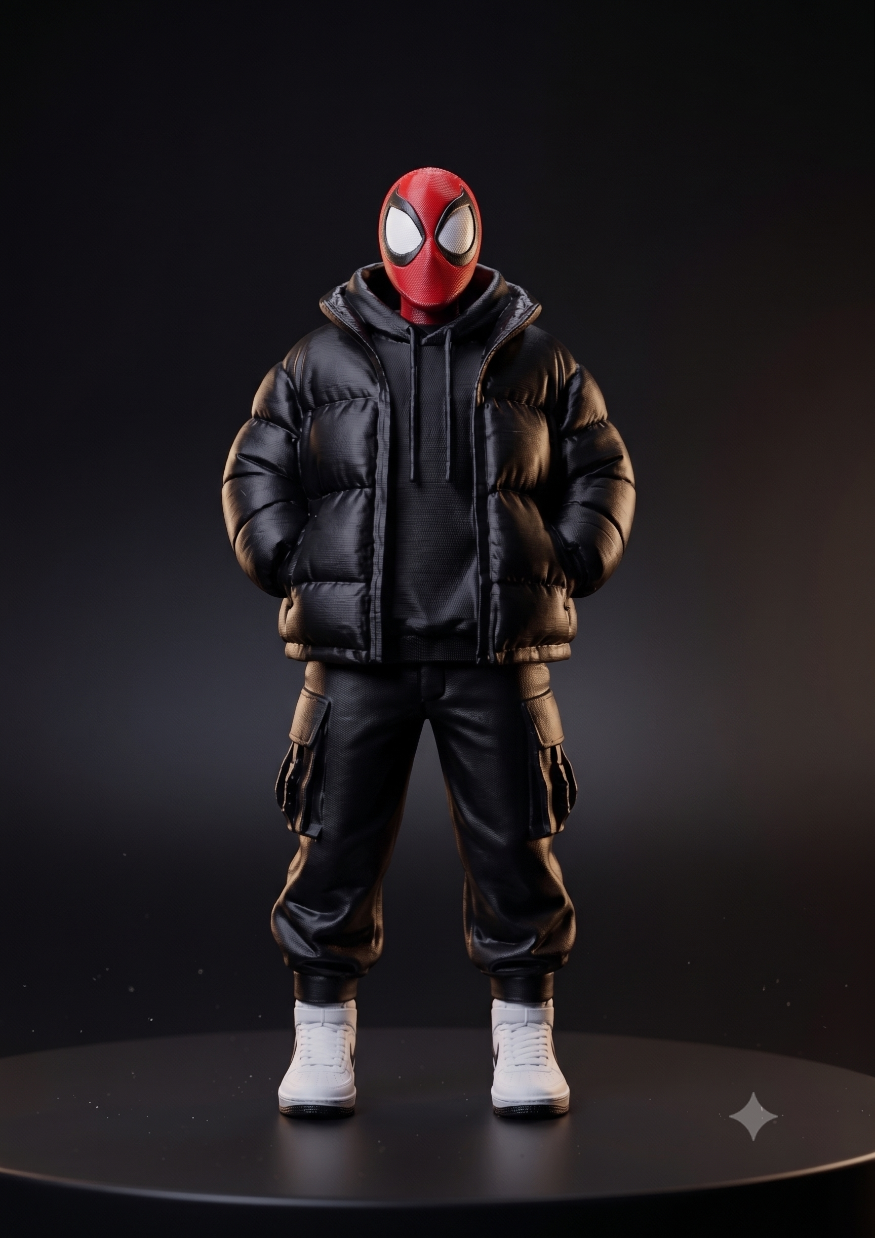 Urban Streetwear Spider-Hero — High-Detail Display Statue